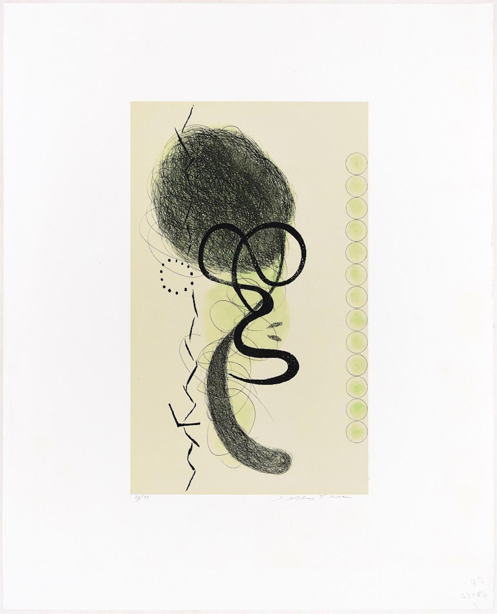 Abstract Movement - Etching by E. Della Torre - 1970s - Print by Enrico Della Torre