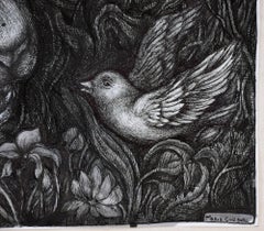 The Tiger - China Ink on Paper by Maria Ginzburg - 2018