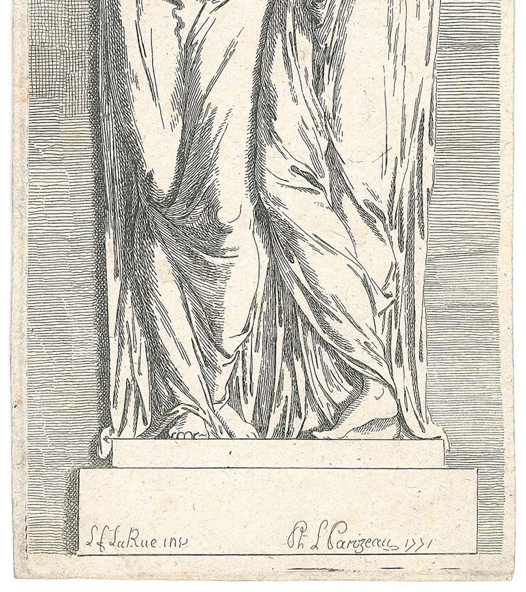 Sujets d’histoire et de Mythologie - Original Etching by P.-L. Parizeau - 1771 - Print by Philippe-Louis Parizeau