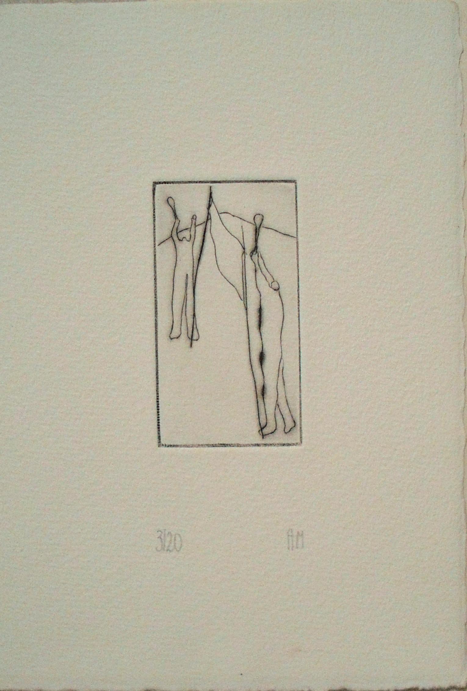 Figure - Original Etching by Andrea Massaioli - 1990s