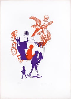 Soldati - Litografia originale di Marcello Ercole - 1975