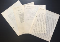 Kollektion von 4 Buchstaben von Jean Dubuffet - 1955