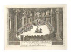 The Holy Council - Original Color Etching by G. Pivati - 1746-1751