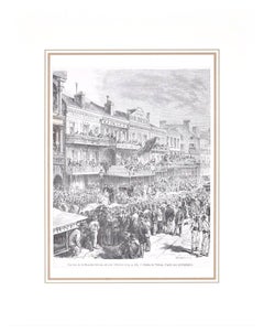 Un jour d'élection - Original Lithographie von H.-T. Hildibrand – 1880
