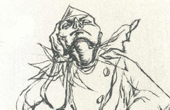 Pierrot - Original Etching by A. Ruellan - Mid 20th Century