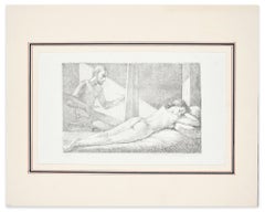 Künstler und Modell – Original-Radierung von G. Girardi
