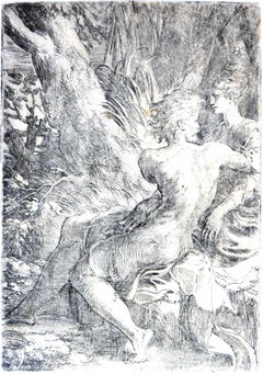 The Lovers - Original Etching by Parmigianino - 1527/30