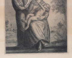 L'Enfance - Acquaforte di J. Donnay - Anni '50