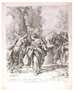 Christ and the Samaritan Woman - Etching After Annibale Carracci - 1669
