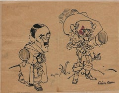 Used Caricature de personne chat botté - China Ink Drawing 1930/42