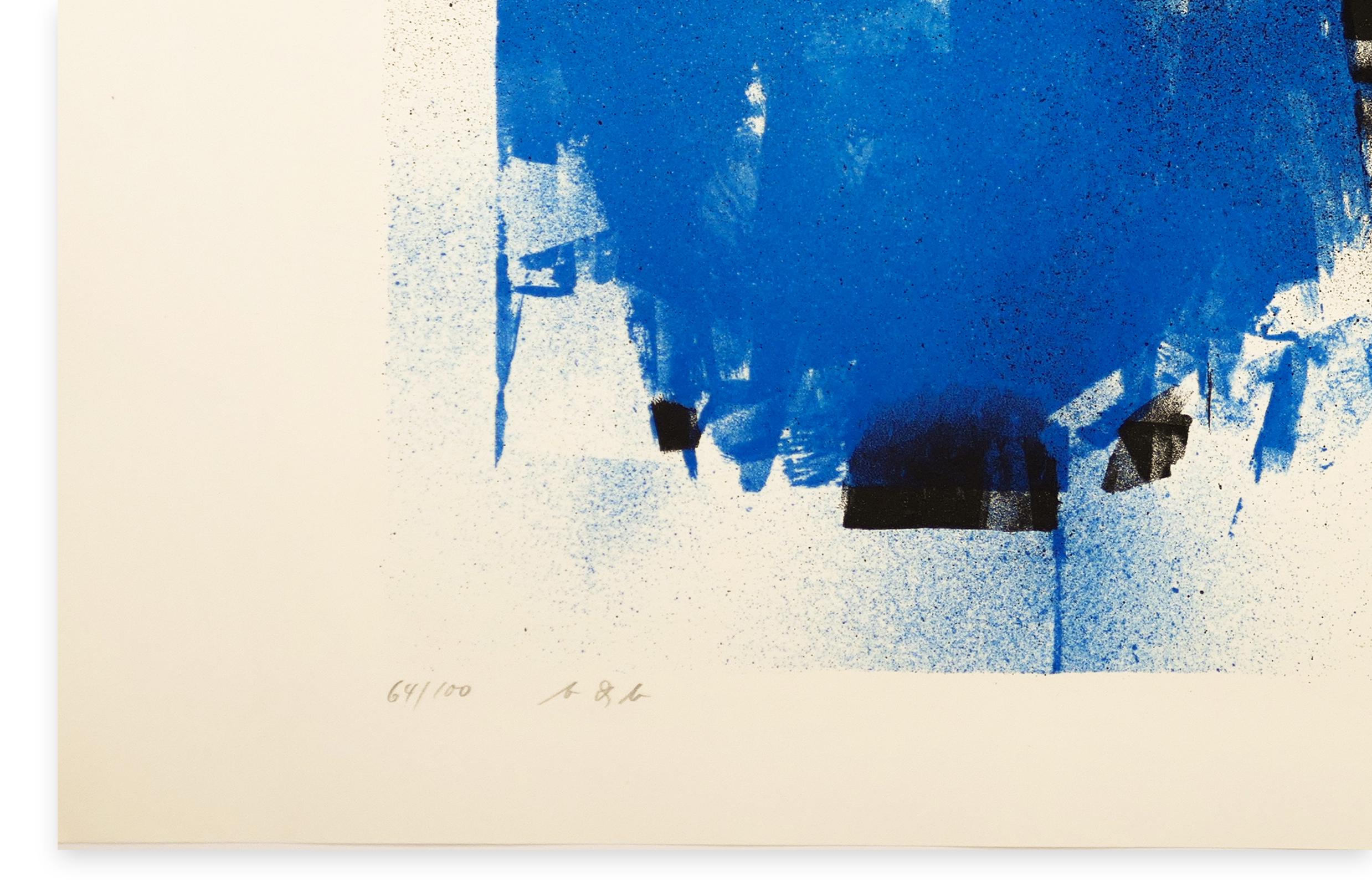B&B - Original Screen Print 1970s - Beige Abstract Print by Rolf Steinhausen