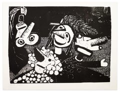 Puppen - Serigrafia originale di W. Jorg - Anni '70