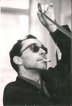 Vintage Photographic Portrait of Jean-Luc Godard - 1972