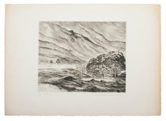 Alluvions - Original Etching and Drypoint on Paper - 1980s