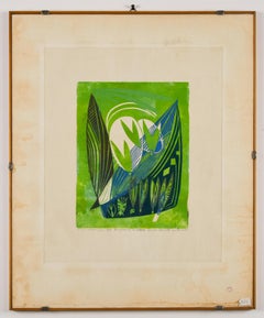 Spring Allegory - Original Woodcut by R. Morra - 1967