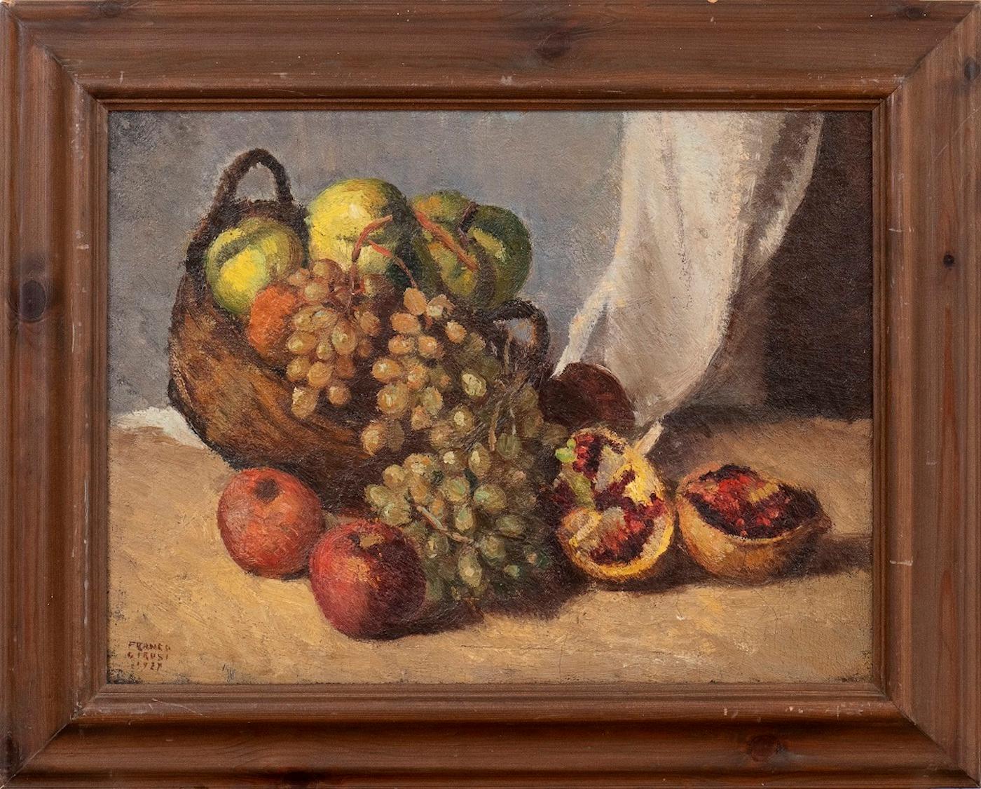 Still Life - Oil on Canvas by F. Girosi - 1927 - Painting by Franco Girosi