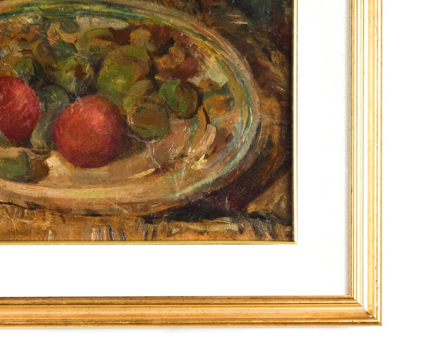 Still Life - Oil on Board by Guido Peyron - 1950s For Sale 2