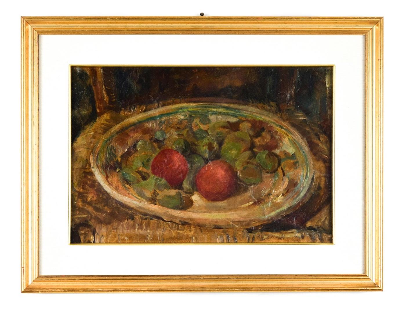 Still Life - Oil on Board by Guido Peyron - 1950s For Sale 1