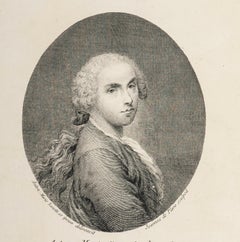 Antique Portrait of Anton Maria Zanetti - Etching by Joannes de Plano -Late 18th Century