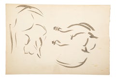 Cats - Watercolor on Paper by French Artist Mid 20th Century