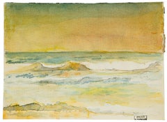 Horizon - Watercolor on Paper by H. Espinouze - mid 20th Century