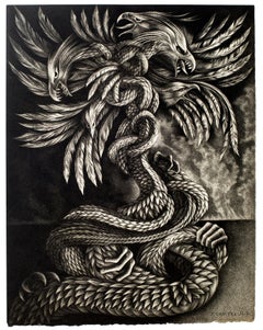 Hydra -Lithograph by D. These - Late 20th Century