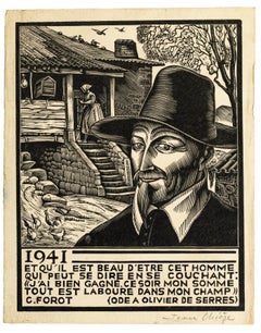 1941 - Grabados xilográficos originales de Jean Chieze - Mediados del siglo XX