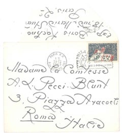 Letter of Greetings with Original Drawings - 1964