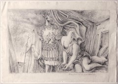 Aenea and Dido - Original Pencil Drawing by Alberto Savinio - 1931