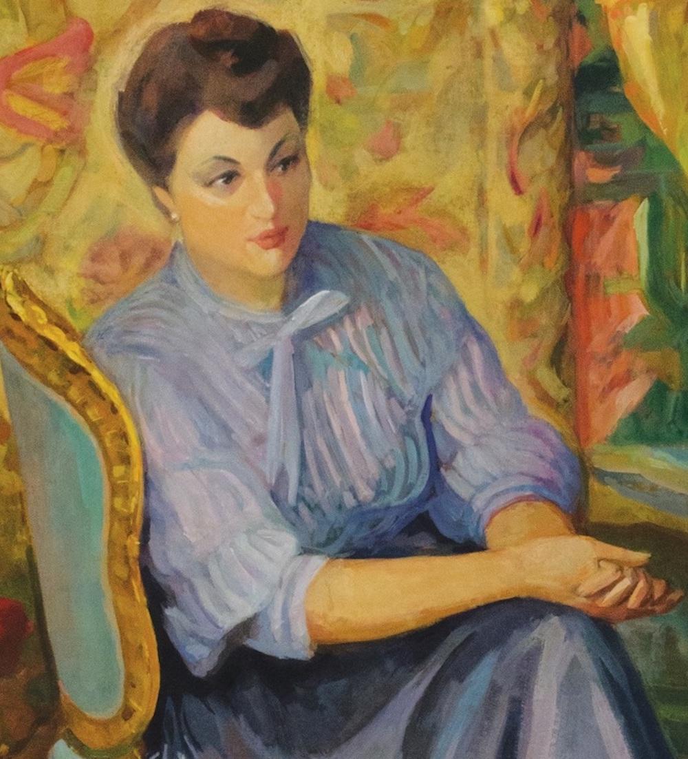 Woman in armchair is an original painting realized by Nino Bertoletti in 1950s.

Oil on canvas

Signed lower left. Title on the back.

Nino Bertoletti (Rome, 26 October 1889 - Rome, 24 January 1971) was an Italian painter, illustrator and