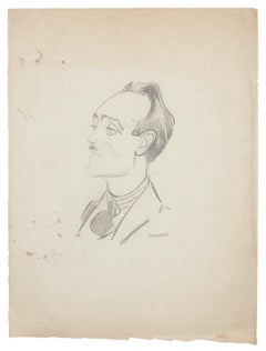 Portrait - Pencil on Paper by Willem Van Hasselt - Mid 20th Century