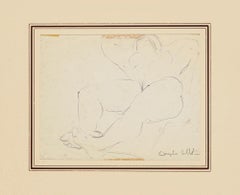 Nude - Original Pen Drawing by Angelo Sabbatani - 1960s