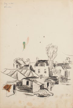 City - Mixed Media by N. Czinober - mid 20th Century