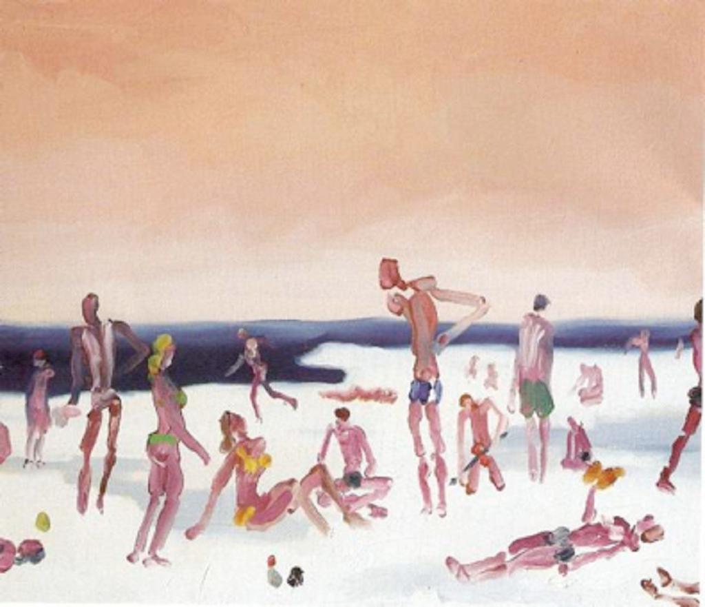 Alessandro Banzan Figurative Painting - Snow Beach - Oil on Canvas by Alessandro Bazan - 2008