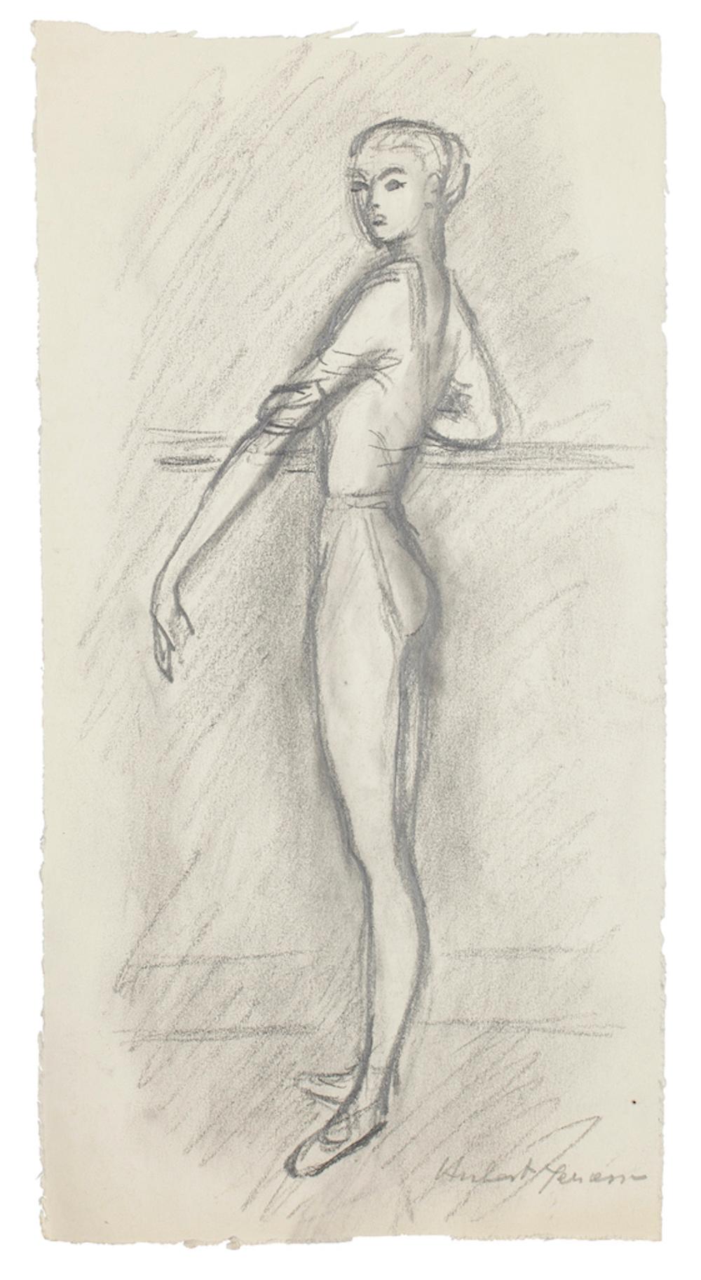 Ballet Dancers is a series of 15 original drawings in pen and pencil on paper, realized Hubert Yencesse in 1951, all of them are Hand-signed.

The state of preservation of the artwork is good.

The artwork represents the study of Ballet dancers