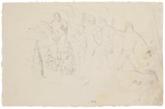 Figures - Pencil Drawing by Jean Béraud - Early 20th Century