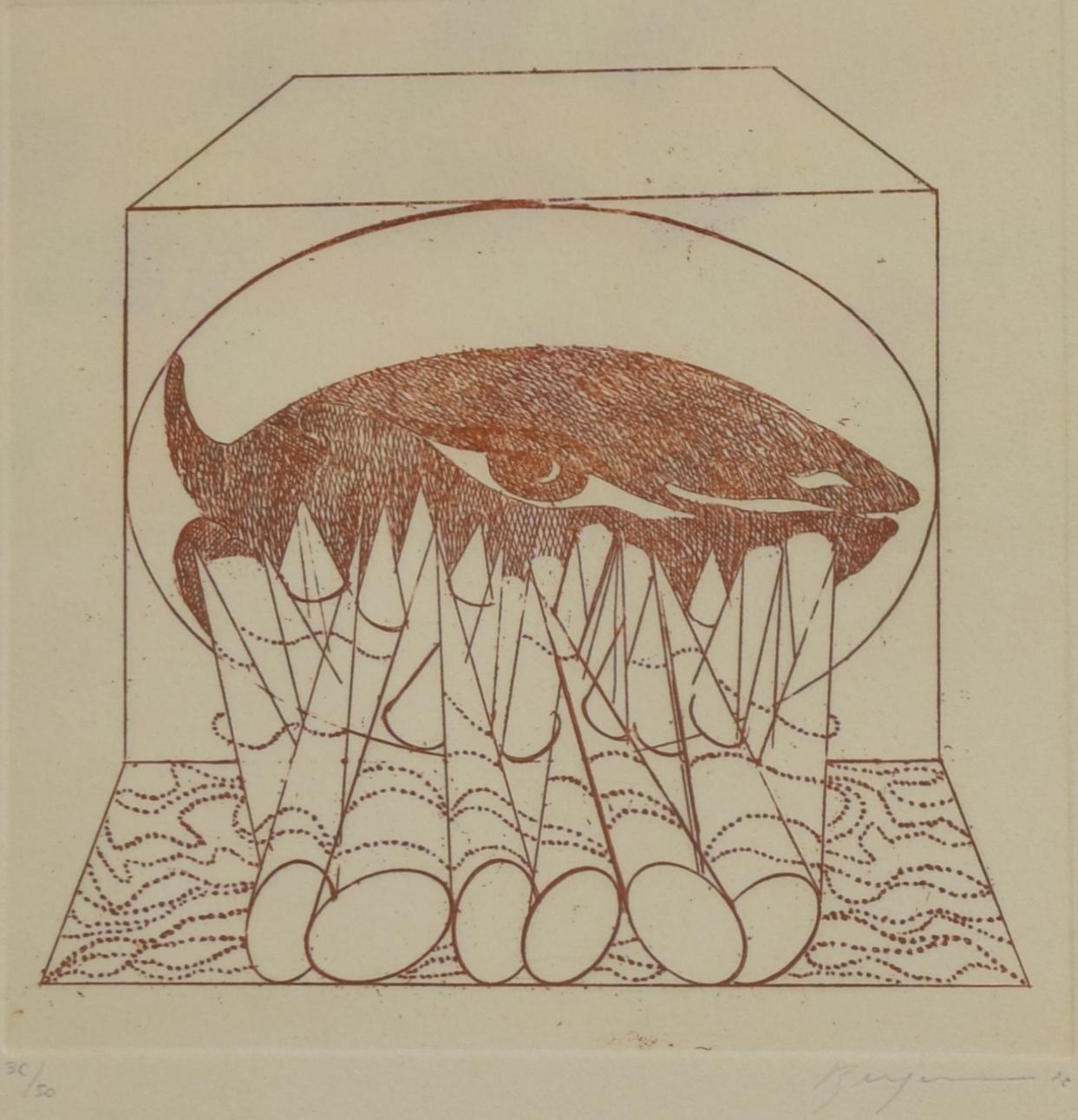 Abstract Composition is an original etching realized by Danilo Bergamo in 1972.

Hand signed on the lower right margin. 

Numbered on the lower left margin. Ed. 36/50.

Includes frame.


Danilo Bergamo (1938) after starting his artistic training in