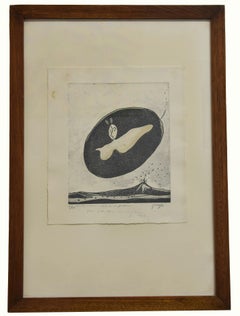 Flight of an Elf - Original-Radierung von Guelfo - 1976