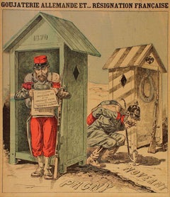 Goujaterie Allemande et... Résignation Française - Original Lithograph 1888