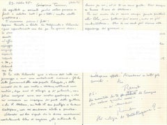 Autograph Letter by Renato Guttuso - 1958