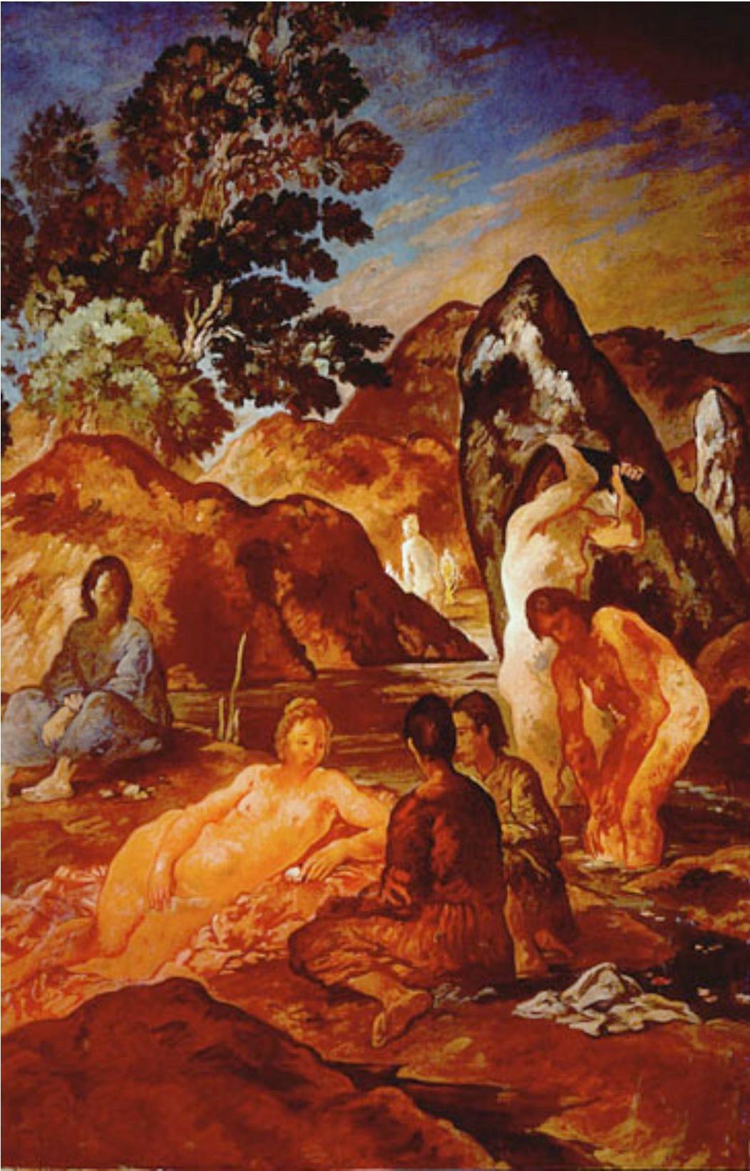 Serenity est une impressionnante peinture à l'huile géante réalisée par le peintre italien Felice Carena en 1948. 

Signé en bas à gauche.

Non encadré, des options d'encadrement sont disponibles mais pourraient augmenter les frais d'expédition de