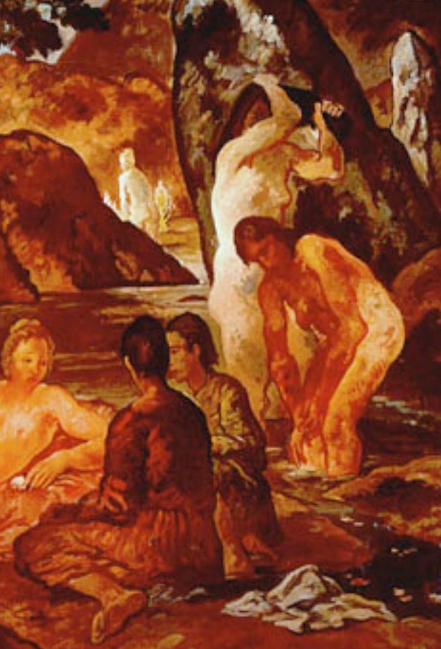 Serenité - Huile sur toile de Felice Carena - 1948 en vente 2