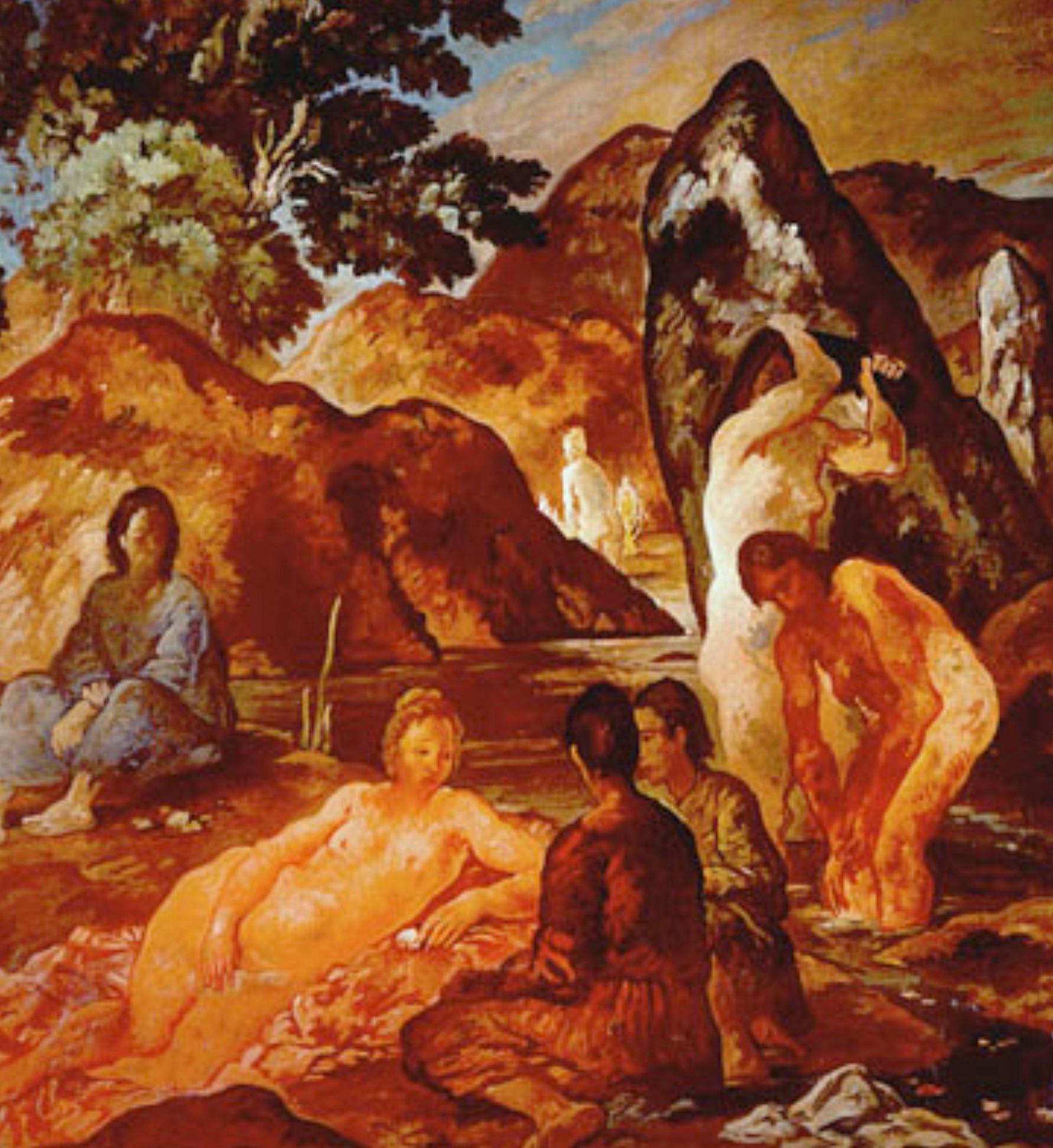 Serenità - Olio su tela di Felice Carena - 1948 in vendita 3