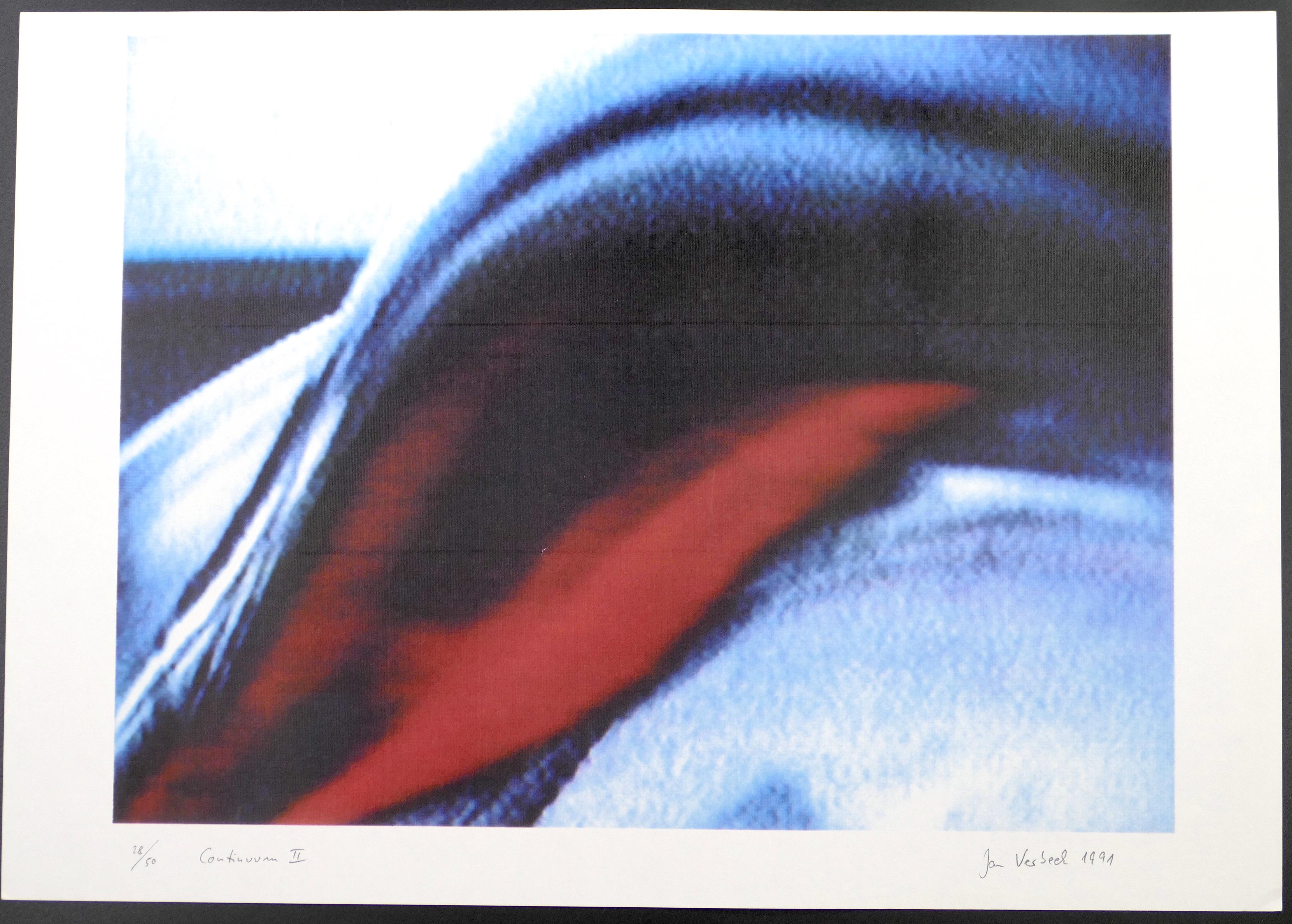 Continuum II is an original color photograph realized by Jan Verbeel in 1991.

Limited edition of 50 prints. Numbered 28/50 and titled Continuum II bottom left.

Hand-signed and dated bottom right.

Very good conditions.

Abstract and fascinating