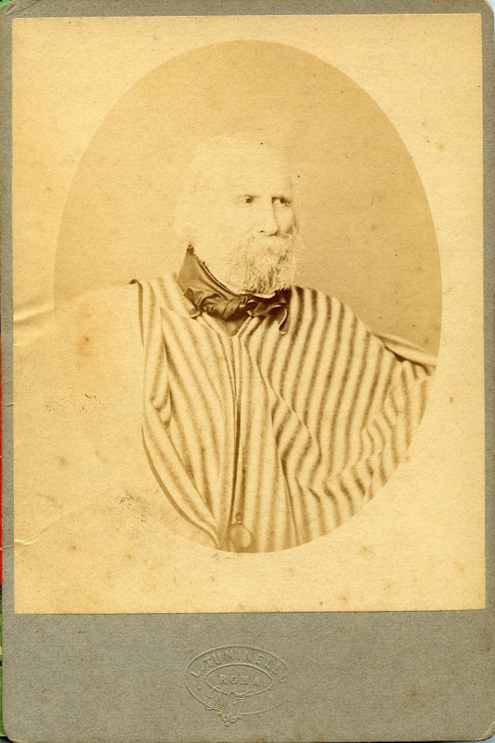 Lodovico Tuminello Black and White Photograph - Portrait of Garibaldi - Original Albumen Print - 1874