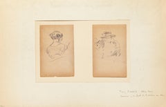 Due ritratti - Disegni a matita di Tony Minartz - Inizio XX secolo