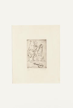 The Last Dance - Original Etching by A. Borgonzoni - 1970s