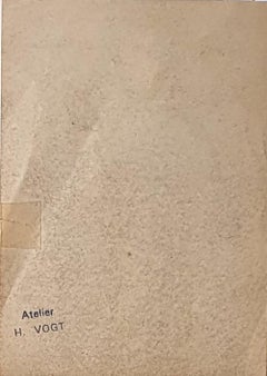 Figure - Original Charcoal Drawing by Hélène Vogt - 1970s