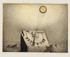 Orologium Phantasticum - Original Etching by F. Meckseper - 1965