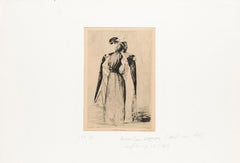 La Dame au Manteau - Etching by A.-C. Coppier - 1901
